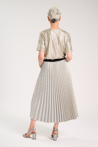 Calyx Pleated Skirt Oat