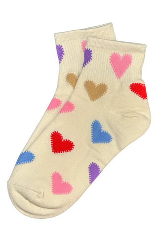 Candy Heart Socks Vanilla Bean