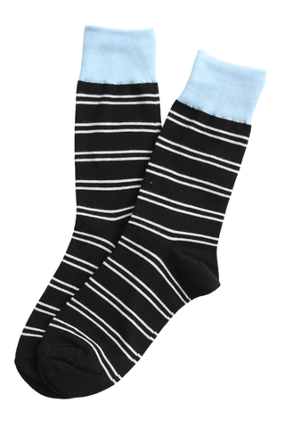 Capri Stripe Socks Black