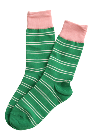 Capri Stripe Socks Green