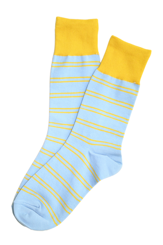 Capri Stripe Socks Sky Blue