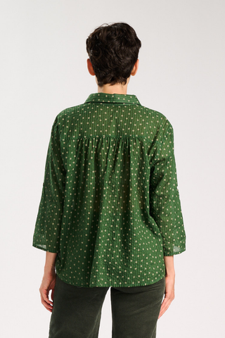 Celeste Shirt Green in Cotton/Rayon