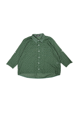 Celeste Shirt Green in Cotton/Rayon