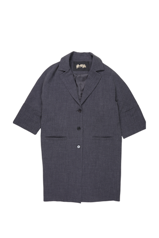 Celine Coat Charcoal in Wool