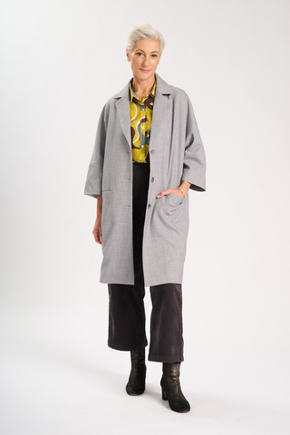 Celine Coat Grey in Wool