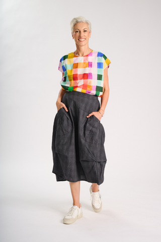 Milwaukee Textured Skirt Charcoal