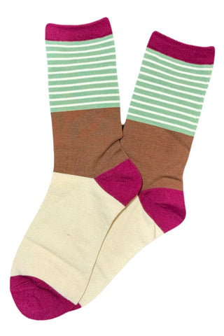 Chop Chop Colour Block Socks Claret