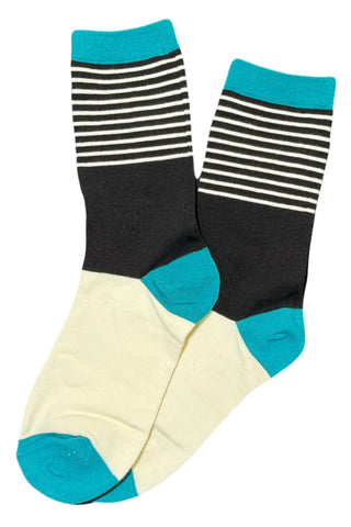 Chop Chop Colour Block Socks Teal