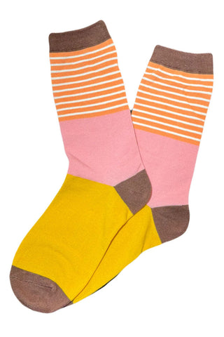 Chop Chop Colour Block Socks Coffee
