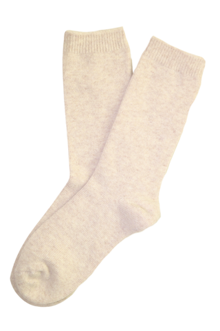 Clara Cashmere & Wool Socks Beige