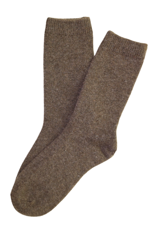 Clara Cashmere & Wool Socks Brown
