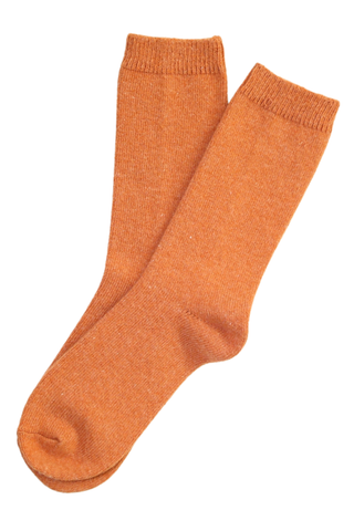 Clara Cashmere & Wool Socks Orange