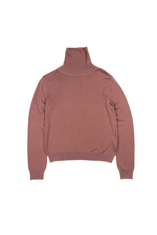 Como Light High-Neck Sweater Brown in Tencel & Silk
