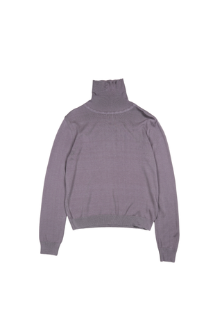 Como Light High-Neck Sweater Grey in Tencel & Silk