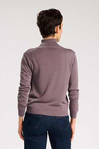 Como Light High-Neck Sweater Grey in Tencel & Silk