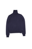 Como Light High-Neck Sweater Navy in Tencel & Silk