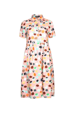 Confetti Long Villa Dress Pink in Cotton