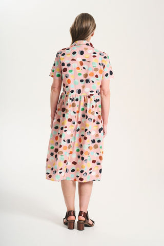 Confetti Long Villa Dress Pink in Cotton