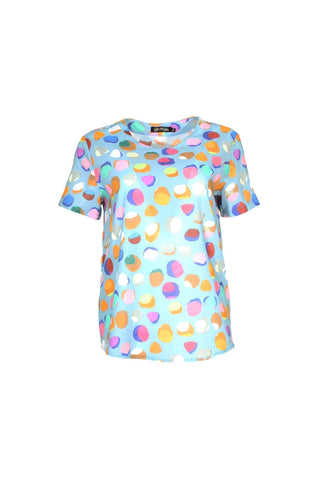Confetti Top Blue in Cotton Voile
