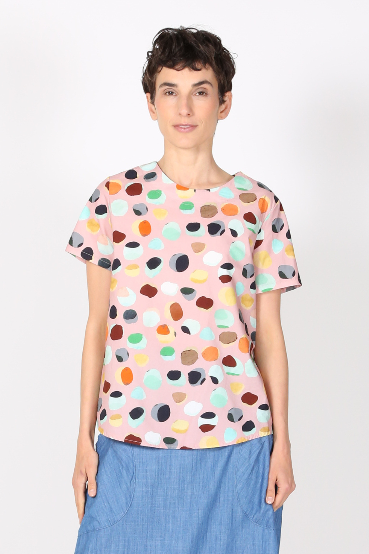 Confetti Top Pink in Cotton