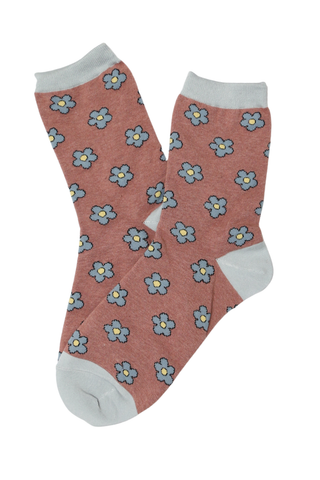 Daisy Socks Dusty Pink