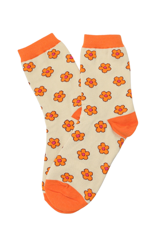Daisy Socks Orange