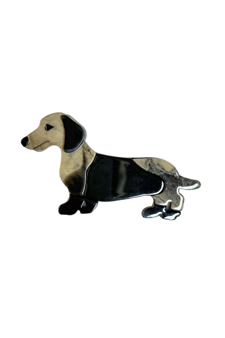 Dachshund Brooch Shadow