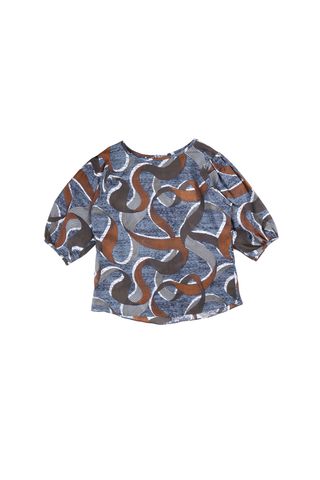 Eclipse Blouse Ash in Cotton Voile