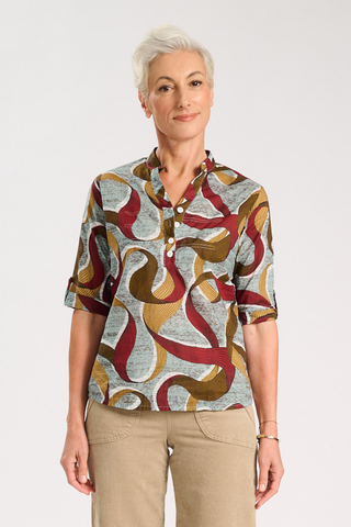 Eclipse Lucie Shirt Vino in Cotton Voile