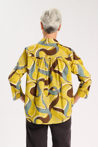 Eclipse Shirt Saffron in Cotton