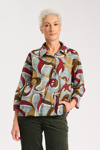 Eclipse Shirt Vino in Cotton Voile