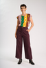 Edie Pants Claret in Brushed Cotton