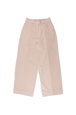 Edie Pants Oat in Brushed Cotton