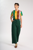 Edie Pants Teal in Brushed Cotton