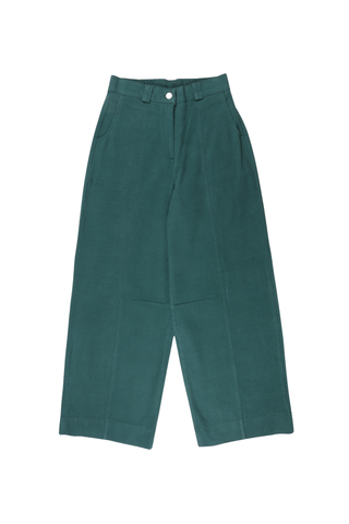 Edie Pants Teal in Brushed Cotton