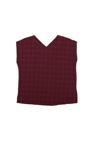 Elara Two-way Tee Mulberry in Seersucker