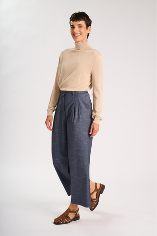 Claude Elara Pants Blue in Tencel/Rayon
