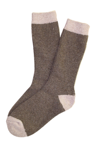 Elio Cashmere Socks Brown