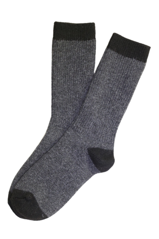 Elio Cashmere Socks Charcoal