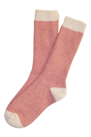 Elio Cashmere Socks Dusty Pink