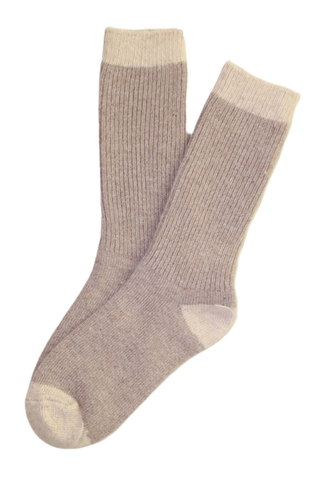Elio Cashmere Socks Beige