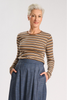 Ella Striped Top Beige