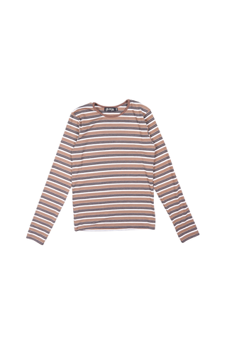 Ella Striped Top Beige
