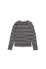 Ella Striped Top Black