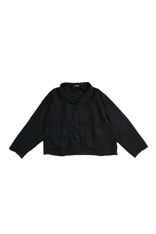 Billie Fiesta Jacket Black in Linen