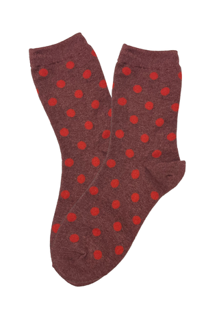 Florence Spot Socks Red