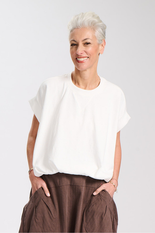 Frame T-shirt White in Cotton