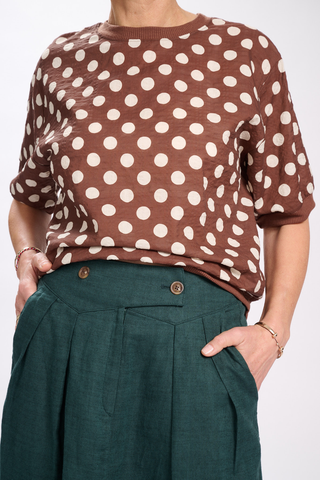 Frankie Top Brown in Cotton