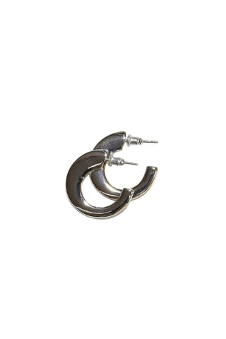 Radius Hoop Earrings Silver