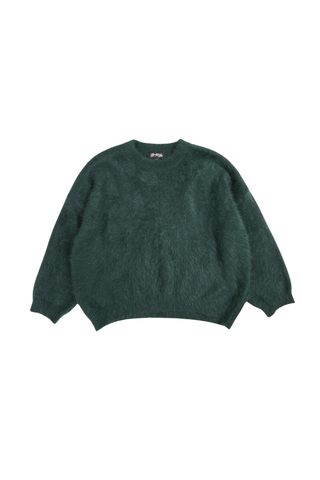 Geneva Knit Sweater Dark Green in Premium Angora